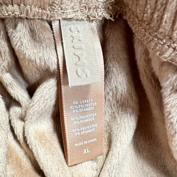 Skims Velour Track Pants Wide Leg Pull On Sienna Brown Women XL - Picture 4 of 8